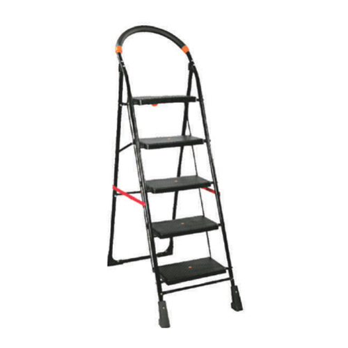 5 Steps Heavy Duty Iron Black Ladder