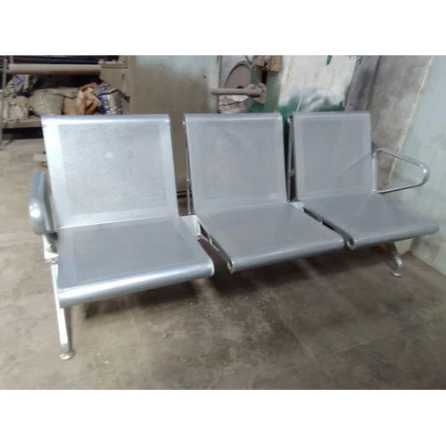 Airport 3 Seater Waiting Chair - Color: Silver