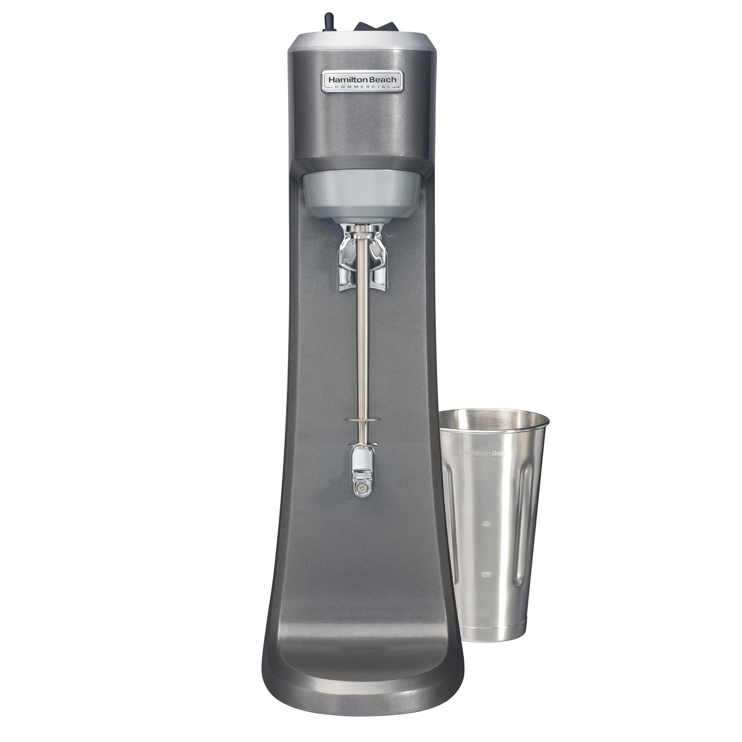 Hamilton Beach Drink Mixer - Stainless Steel, 3 hp Motor, Gray | 3 Speeds, Pulse Switch, Handsfree Operation, Removable Cup Guides