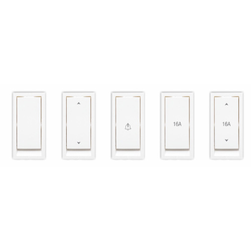 6-16A Flat Switches - Color: White