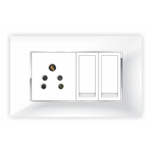 Combined Switch Cover Plate With Silver Line