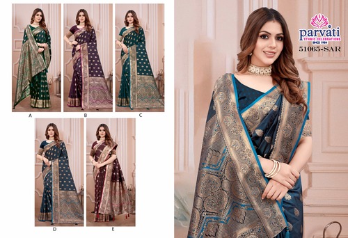 Parvati Multicolor Rapier Silk Saree -51065