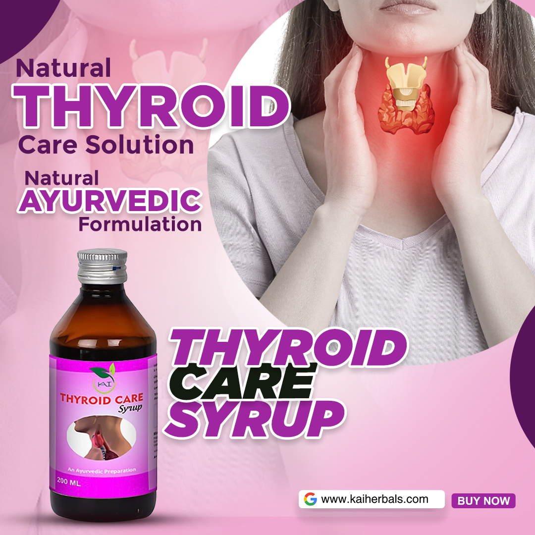Thyroid Care Syrup - Medical Grade Herbal Formula | Natural Support For Thyroid Health, Metabolism Boost, Antioxidant-rich Nutrients