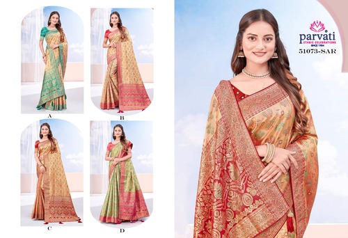 Parvati Multicolor Rapier Silk Saree -51073