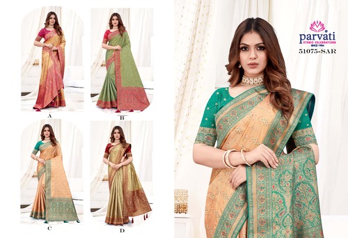 Parvati Multicolor Rapier Silk Saree -51075