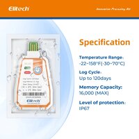 Elitech RC-17 Disposable Single-Use NFC Temperature Recorder Data Logger USB PDF Report 2-Color Indicator