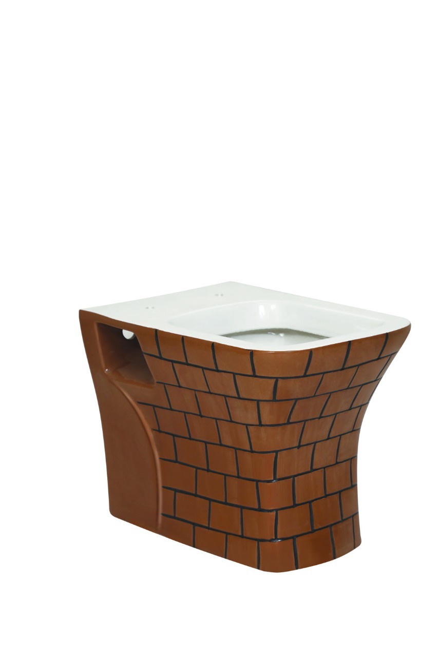 Ceramic Water Closet - Rectangular Shape, Glossy White Finish | Concealed Tank Design, Easy To Clean, Customizable Flush Buttons