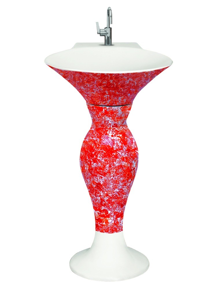 Square Ceramic Wash Basin With Pedestal - Glossy White Finish | Stain Proof, Scratch Resistant, Elegant Design