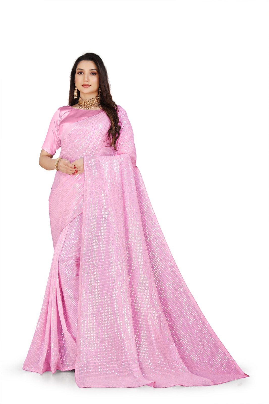 Siqwance Work Saree-3 - Color: Varied