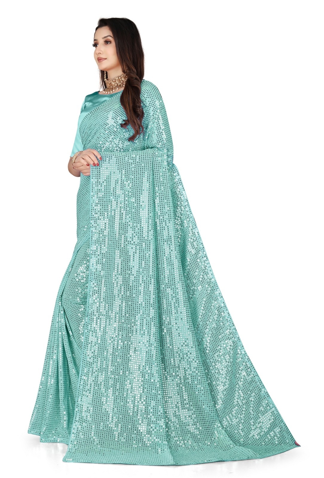 Siqwance Work Saree-3 - Color: Varied