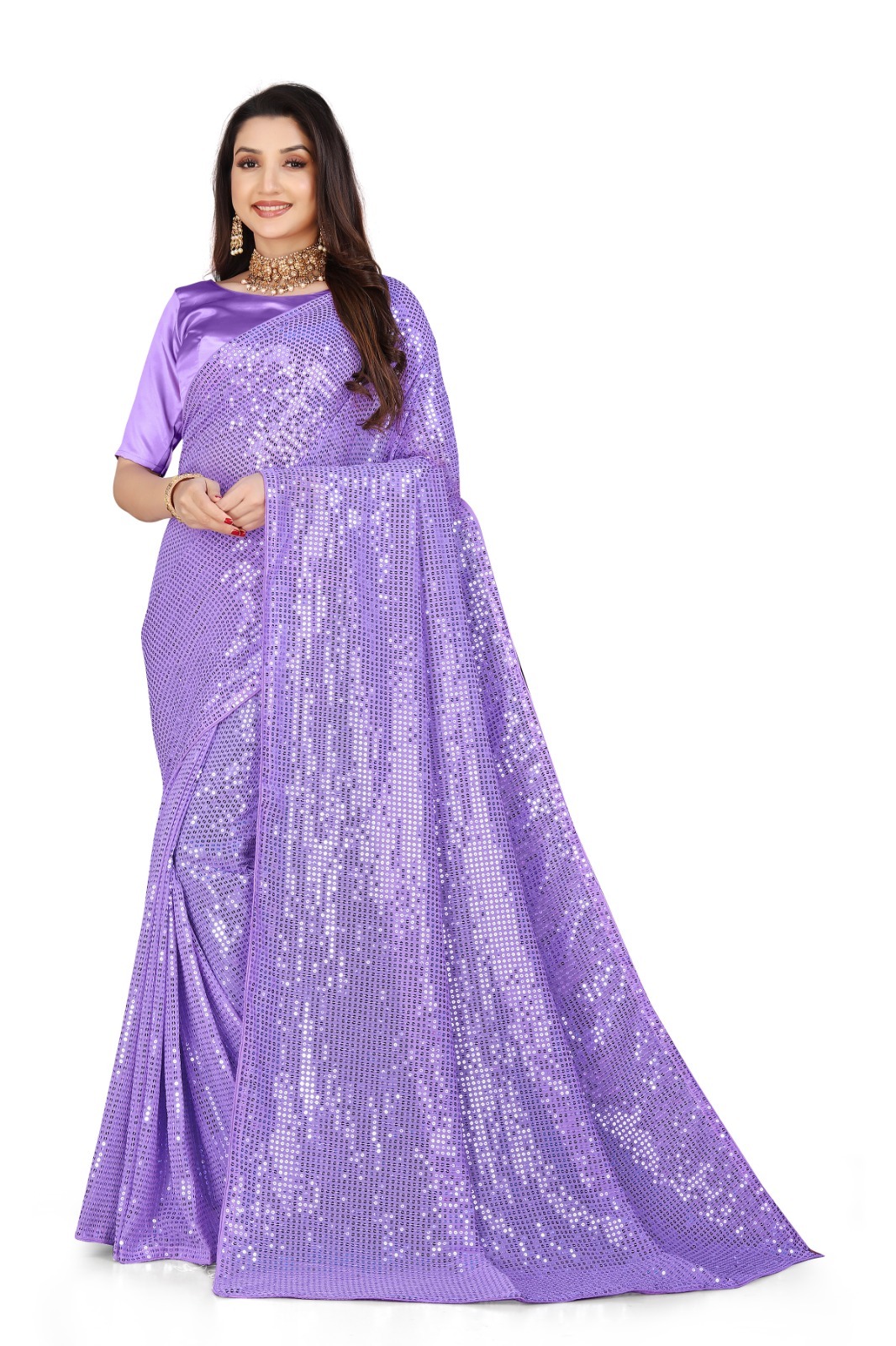 Siqwance Work Saree-3 - Color: Varied