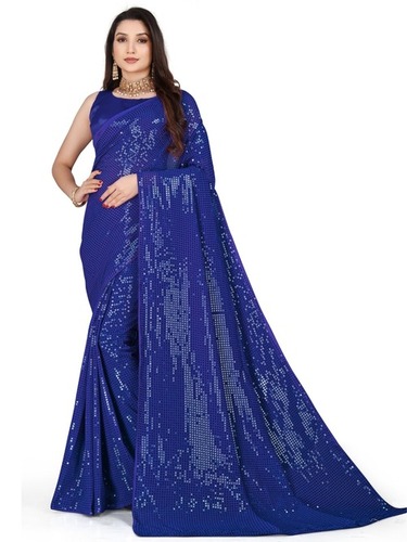 Siqwance work Saree