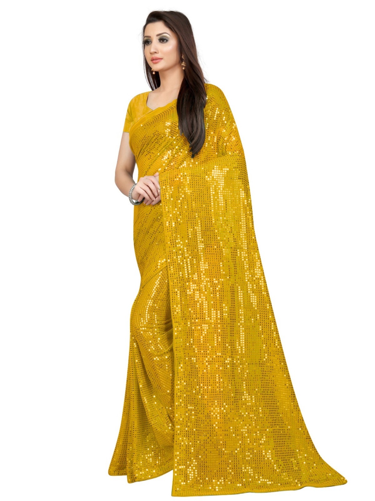 Siqwance Work Saree - Color: Varied