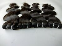 Unprocessed Remy Natural Wavy Weft Bundle Human Hair Extension