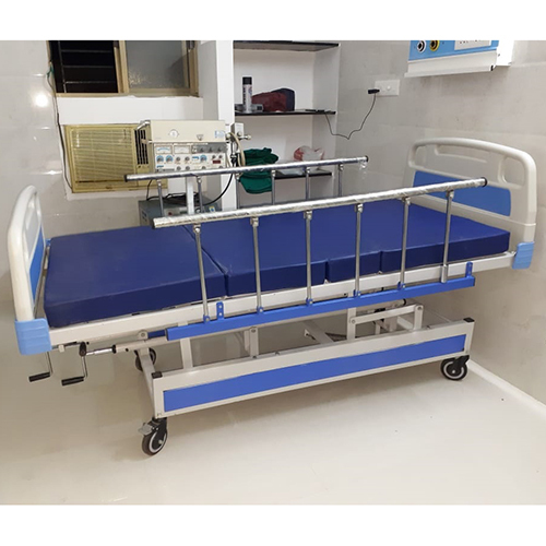 Portable Patient Hospital Bed - Color: White & Blue