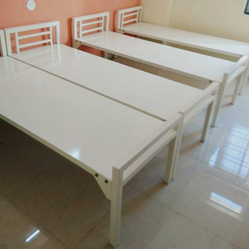 Mild Steel Hospital Bed - Color: White