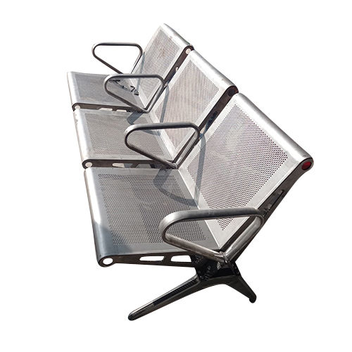 3 Seater Airport Waiting Chair - Color: Silver