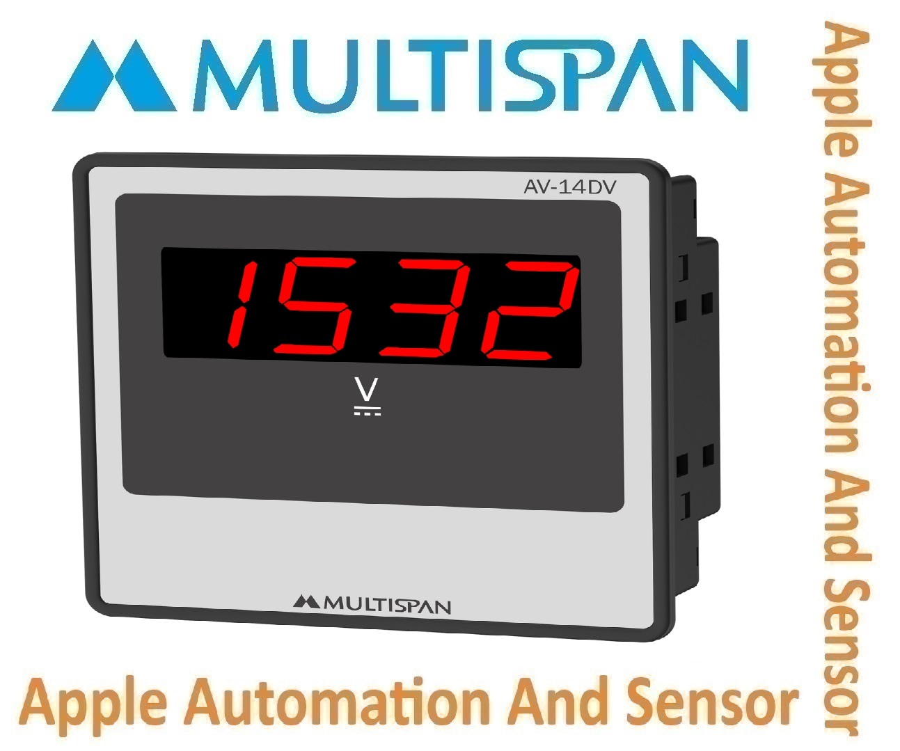 Av-34dv Multispan Digital Dc Volt Meter - Double Display, Universal Input, 4+4 Digit Resolution | Pid Controller, Double Relay, 1 Year Warranty