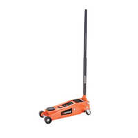 3 Ton Hydraulic Floor Jack - Mild Steel, Bright Orange Color | Industrial Application, No Handles, Easy To Use