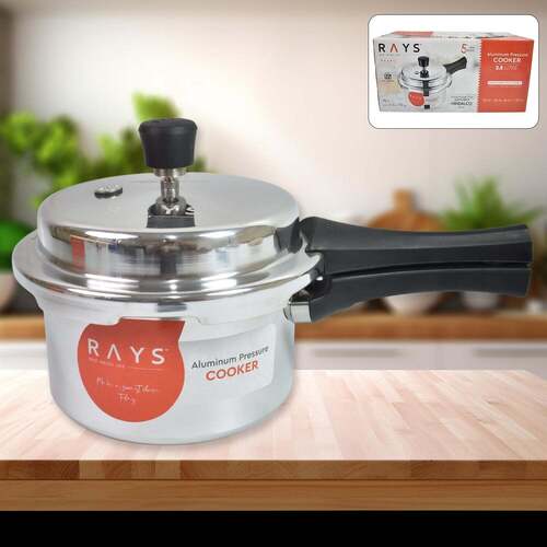 Aluminium Rays Pearl Pressure Cookers With Outer Lids