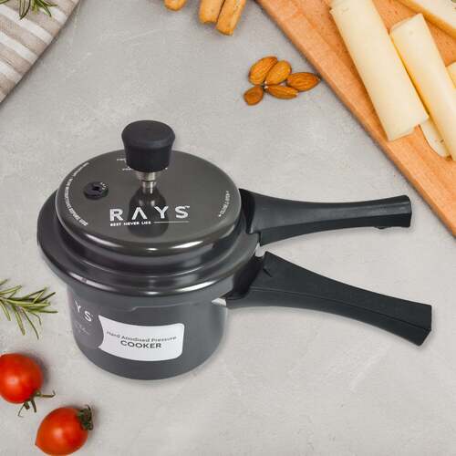 Aluminium Rays Black Beauty Pressure Cookerss