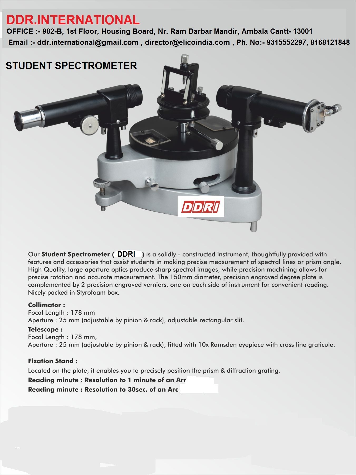 STUDENT SPECTROMETER