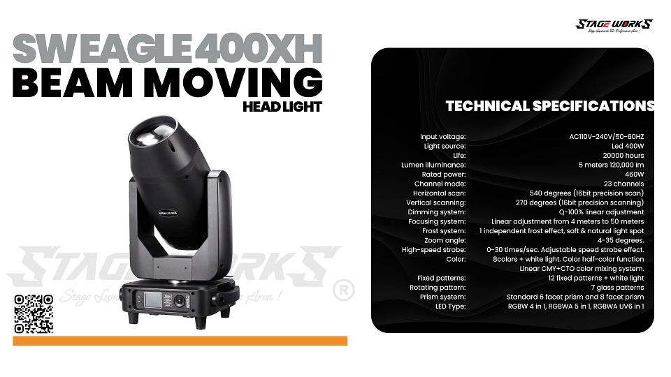 Sw Led Cob 400w Moving Wash