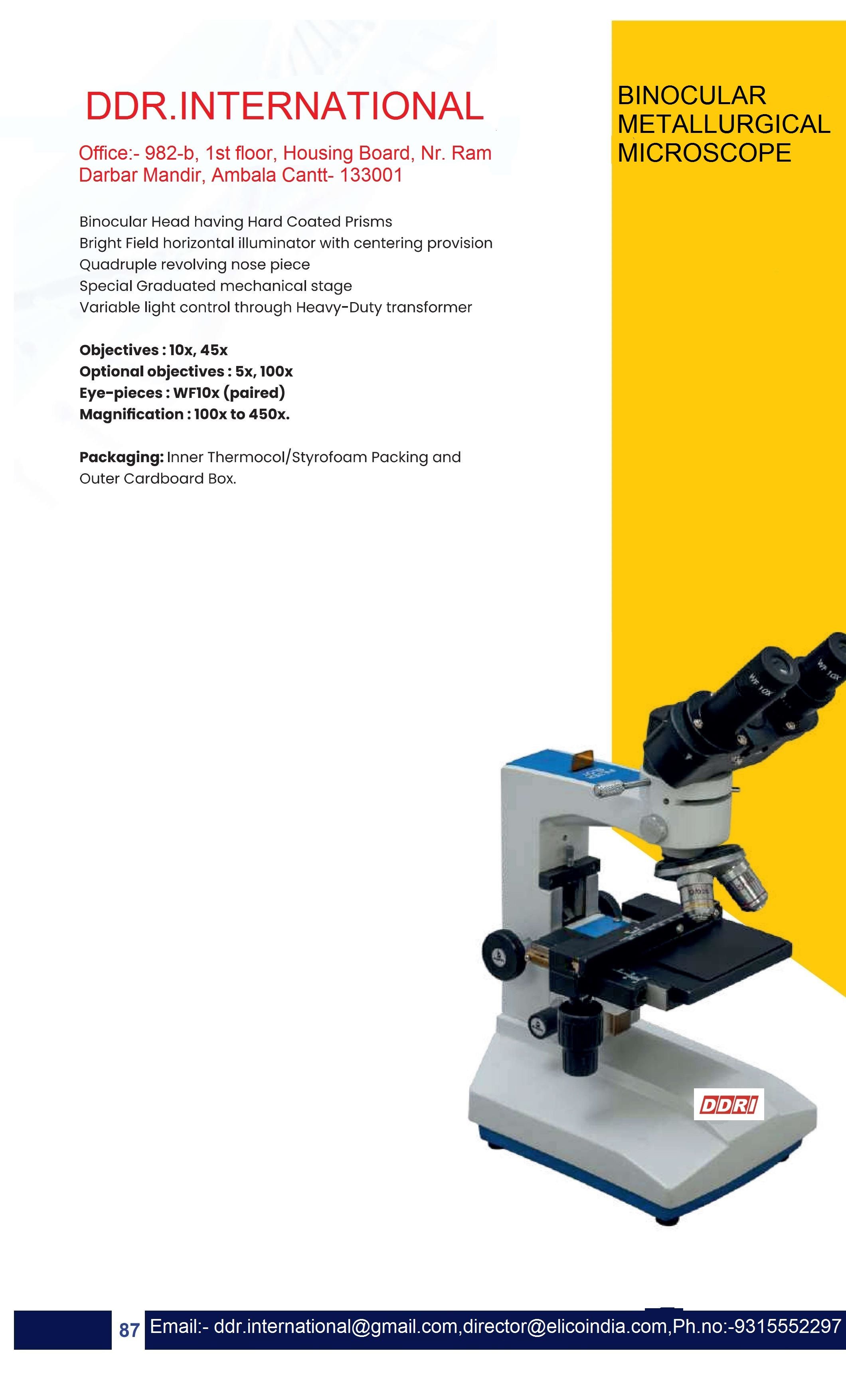 BINOCULAR METALURGICAL MICROSCOPE