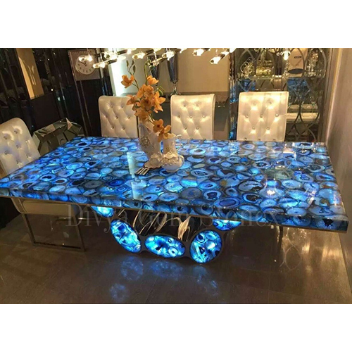 Blue Agate Dining Table Top