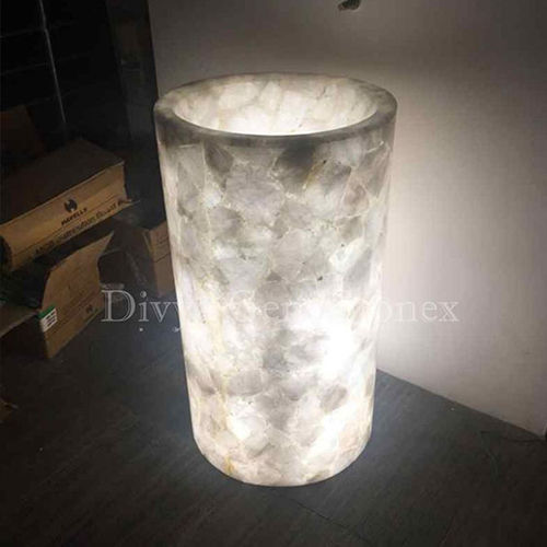 White Quartz Pedestal Basin