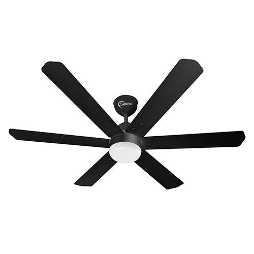 6 Blade With Led Bldc Fan - Color: Black
