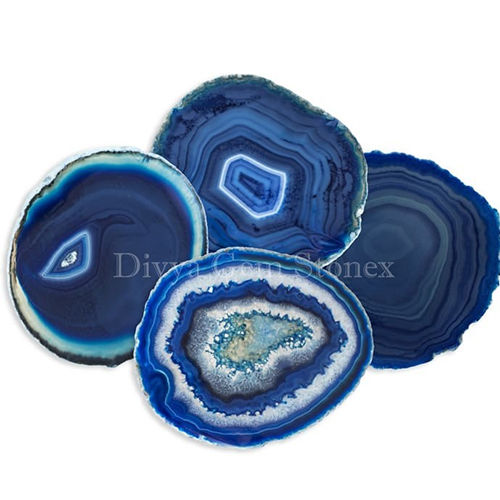 Blue Agate Coasters - Material: Marble