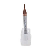 Dia 1 Mm Solid Carbide End Mills - 50 Mm Length, Brown Coated, Precision Round Shape For Industrial Applications