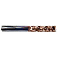 8 Mm Solid Carbide End Mills - Carbide, Diameter: 8 Millimeter, Brown Color, Coated For Durability, Manual Operation, Round Shape | Ideal For Industrial Applications