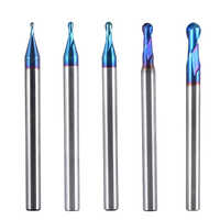 5x100 Mm 4 Flute Ballnose Copper 55 Hrc Ticn Coated End Mill - High-speed Steel, Manual Operation, Silver Finish | Durable Ticn Coating, Precision Cutting