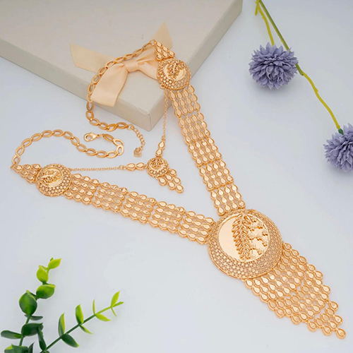 Alloy Gold Plated Necklace Set