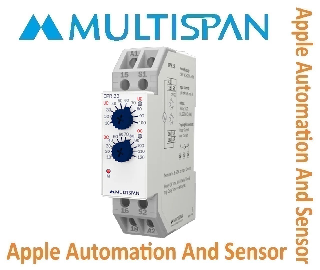 Olr-50100 Multispan Voltage And Current Protection Relay - Din Rail