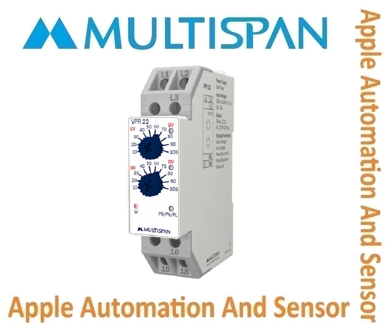 Cpr-35-3c Multispan Voltage And Current Protection Relay - Din Rail, Double Display Universal Input Pid Controller, Accurate Voltage & Current Monitoring