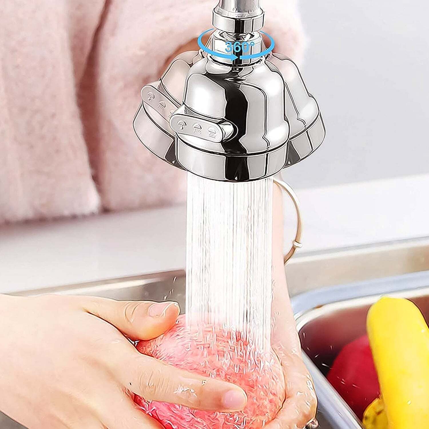 Faucet Sprayer Head, 360a Rotatable Faucet Extensions