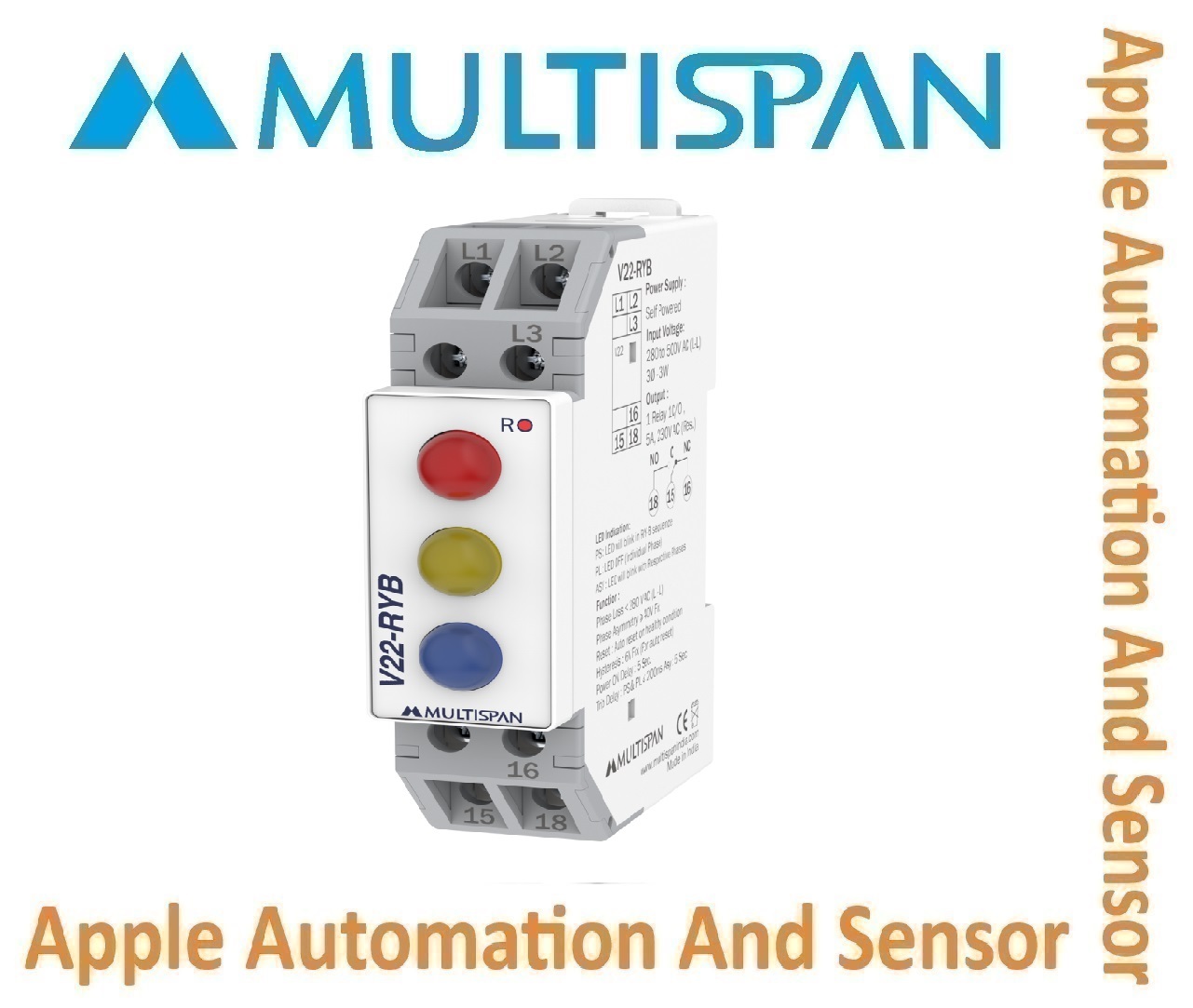 Spp-22-1 Single Phase Preventor Multispan Voltage And Current Protection Relay - Din Rail, Double Display, Universal Input Pid Controller, Dual Relay Output