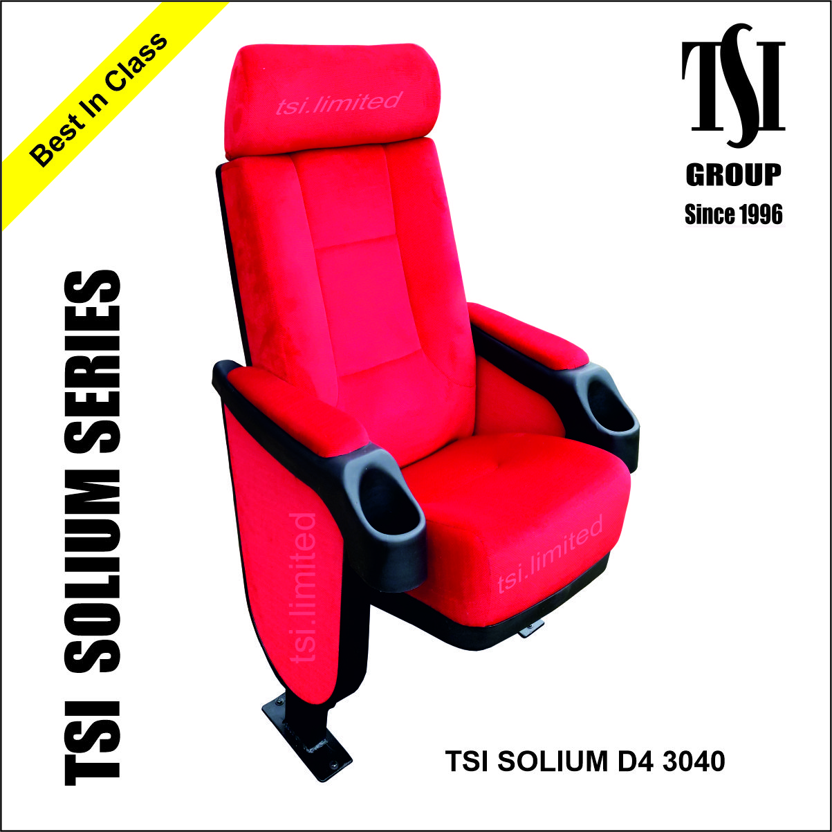 TSI Auditorium - Theatre Chair - Auto Tip up Chair - TSI SOLIUM D4 3040