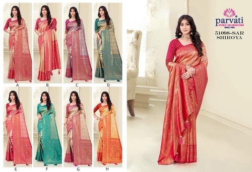 Parvati Multicolor Rapier Silk Saree -51098