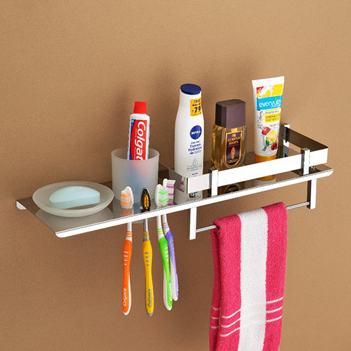 4 In 1 Soap Dish With Tooth Brush Holder - Color: Golden