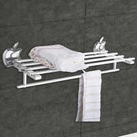 Ss Towel Rack - Stainless Steel, Wall Mounted, Glossy Finish, Rectangular Shape, Silver Color | Durable Design For Everyday Use & Elegance