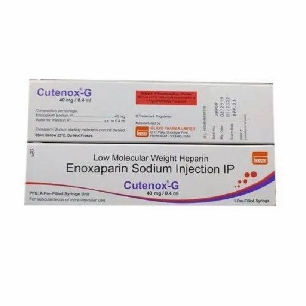Cutenox-g 40mg Injection - Anticoagulant For Blood Clot Prevention | Reduces Clot Formation, Safe Subcutaneous Administration