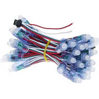 12mm-5v Rgb Wire Pixel Light - Copper Material | 12mm Size, Round Shape, Rgb Color, 5v Input Voltage For Decorative Applications