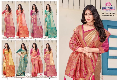 Parvati Multicolor Rapier Silk Saree -51101