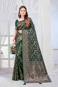 Parvati Multicolor Rapier Silk Saree -51095 - Transparency: Opaque