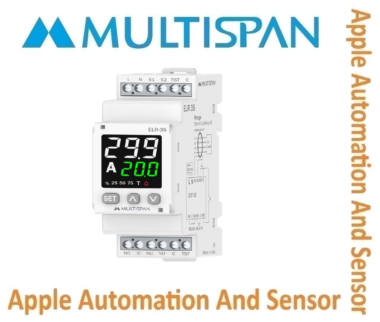 Efr-63 Earth Fault Relay - Double Display Universal Input Pid Controller, 1 Year Warranty, Earth Leakage Protection, Multi-model Compatibility