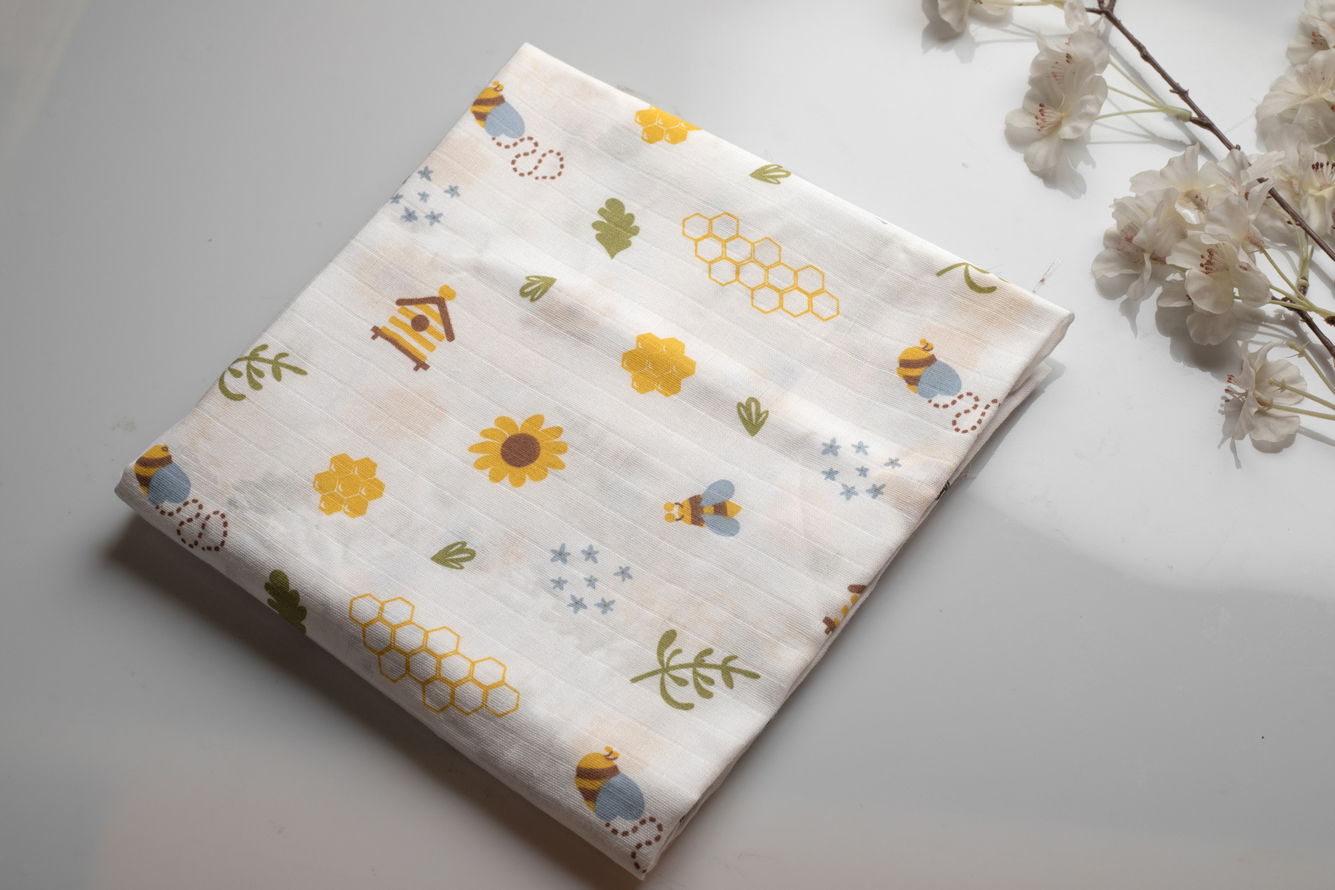 Organic Muslin Baby Swaddle Wrap - Color: Multicolor